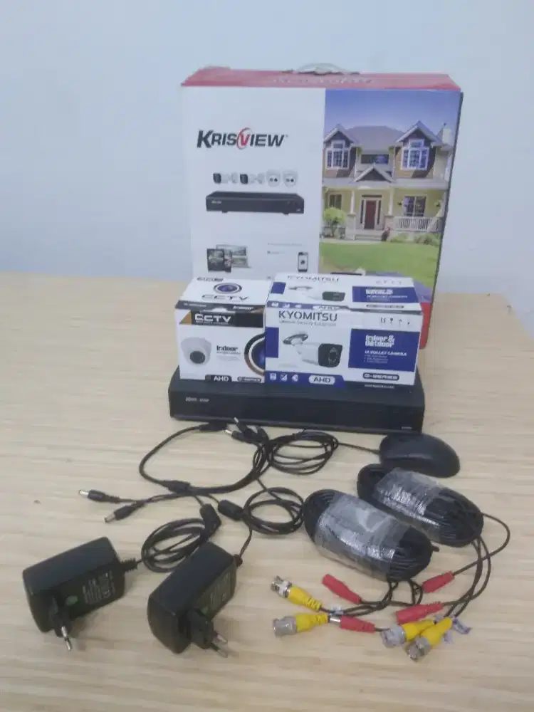 MURAH CCTV 2 Camera indoor + Outdoor dan 1 Unit KrisView  HD DVR 1080P