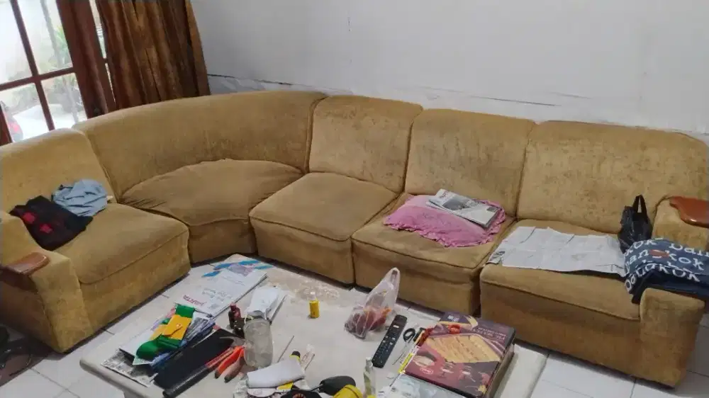 Sofa letter L 5 Seat empuk murah sekali
