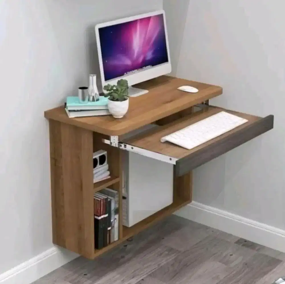 Meja Komputer Dinding Full Set Furniture