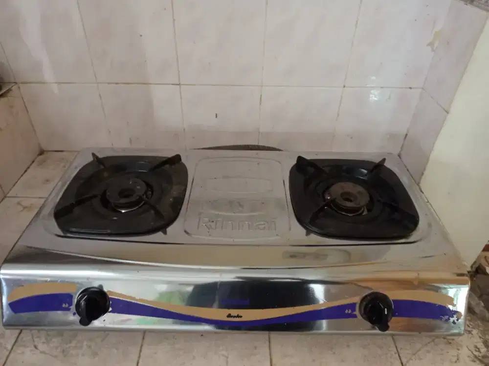 Kompor Gas 2 tungku Rinnai RI 522E & selang