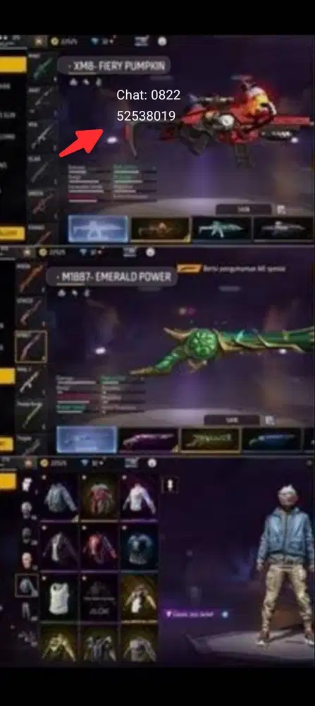 Jual Akun ff murah dan lumayan