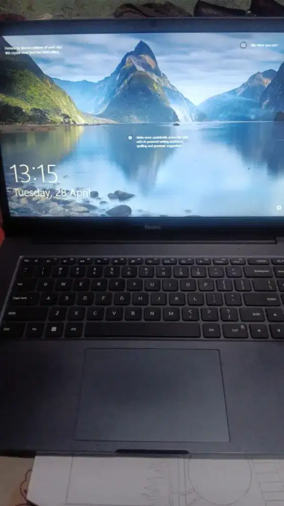 RedmiBook 15 RAM 8GB SSD 256GB Fullset Normal Siap Pakai