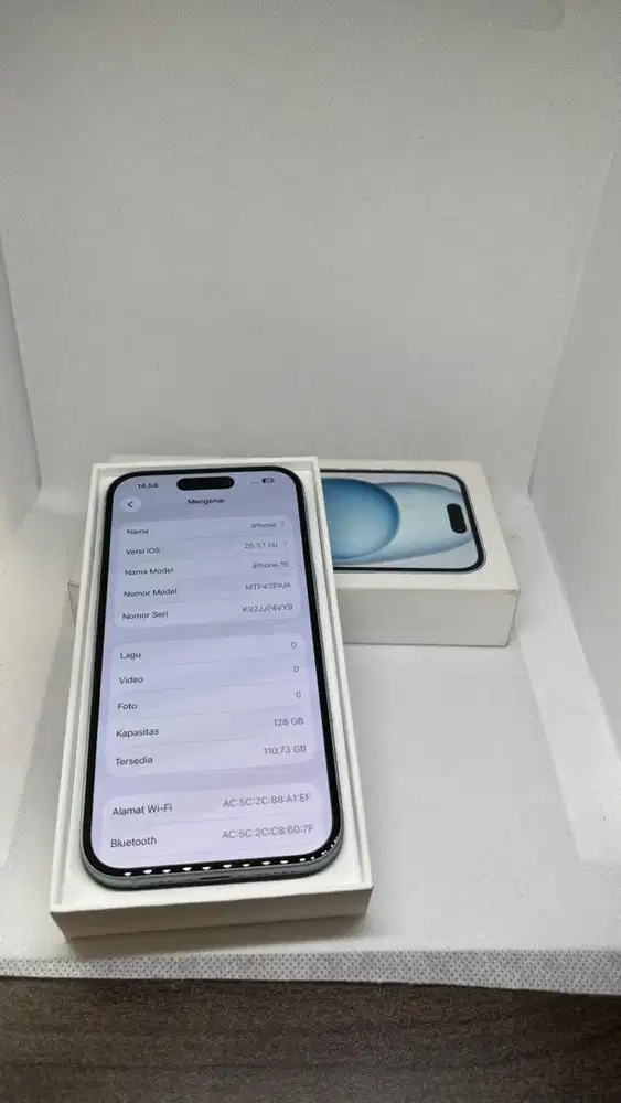 iPhone 15 128gb blue iBox bh 99 cc 186 garansi on 13 November 2026