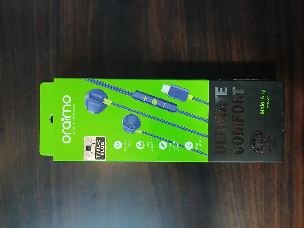 oraimo Wired Earphone Kabel Headphone Type-C Halo C 1.2 Meter OEP-650