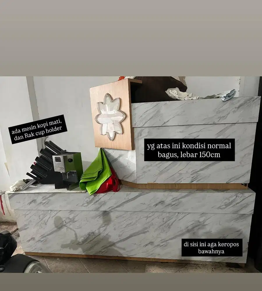 Booth Bar gerobak bekas