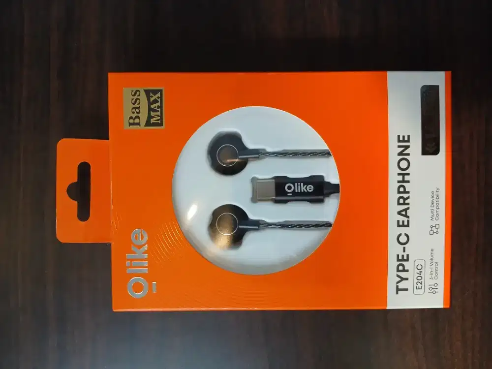 Olike E204C Wired Earphone Headset Kabel 120cm USB TYPE C