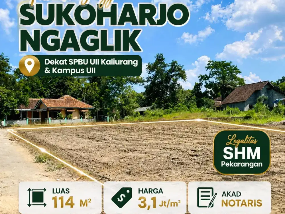 Tanah Yogyakarta sleman Area timur Jl kaliurang km14