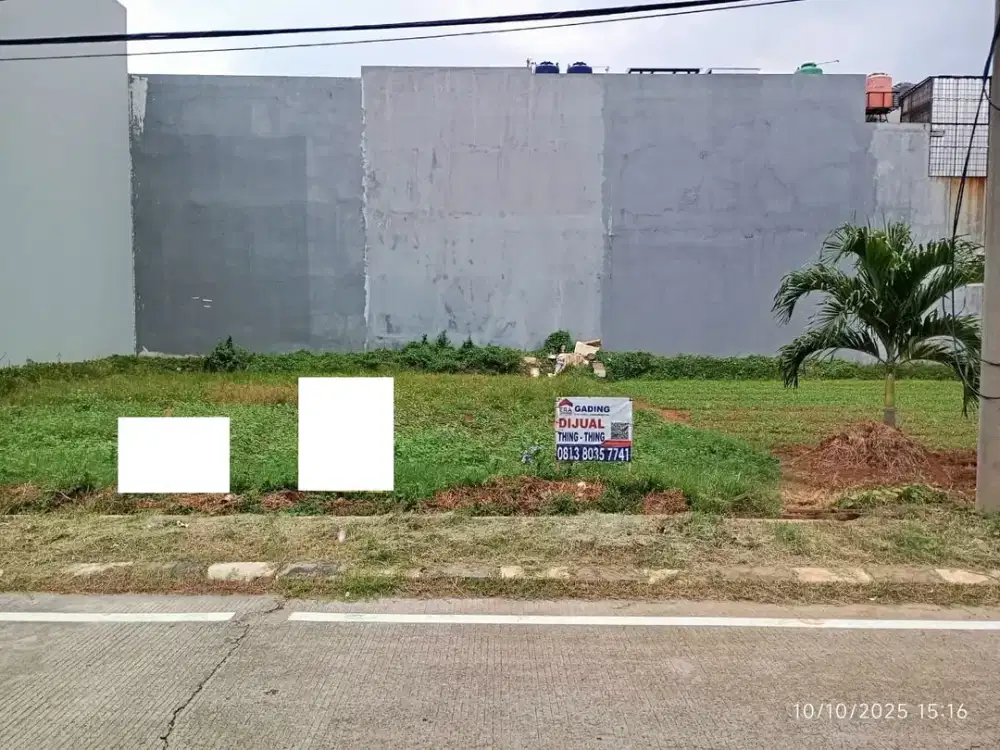 Murah !! Dijual Cepat !! Kavling 8x20,5 Jalan 3 Mobil di Imperial Gading Hadap Utara