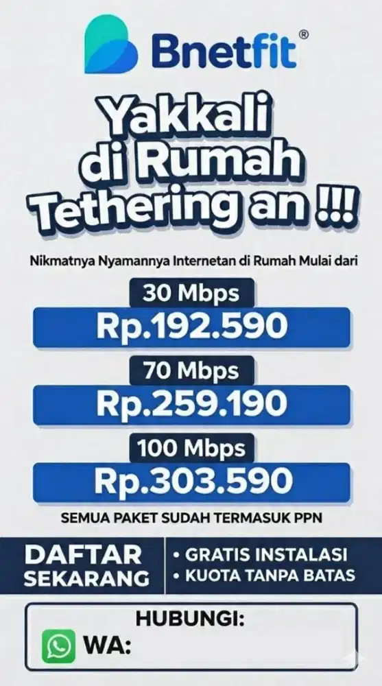 Bnefit. Net cepat murah