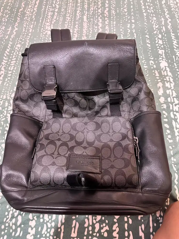 Tas Coach Backpack Signature Black C2114