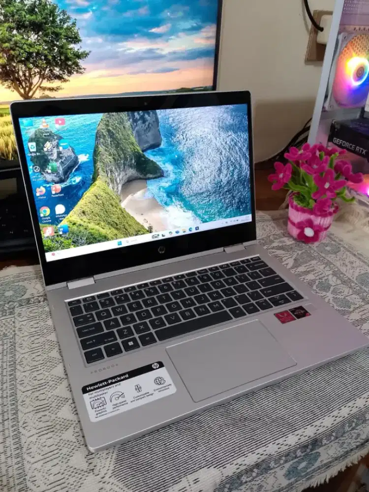 Laptop HP Ryzen 7 RAM 16 SSD 512 Layar Touchscreen Flip