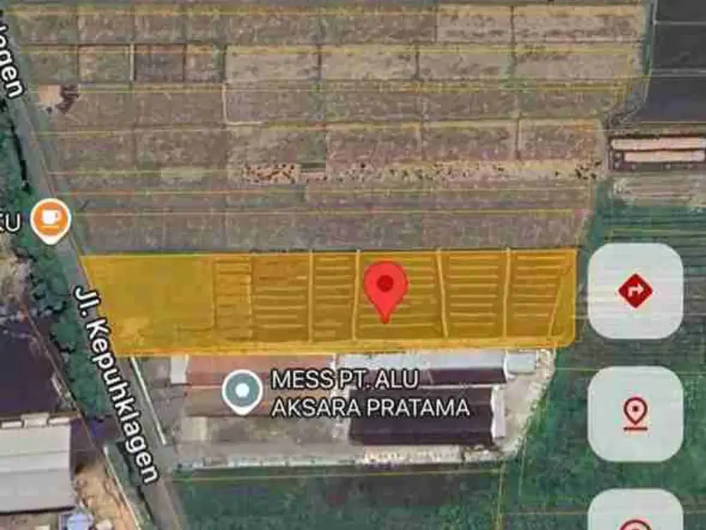 JUAL MURAH BU TANAH INDUSTRI KEPUHKLAGEN WIRINGANOM GRESIK AREA PABRIK HAMPIR 1 HEKTAR