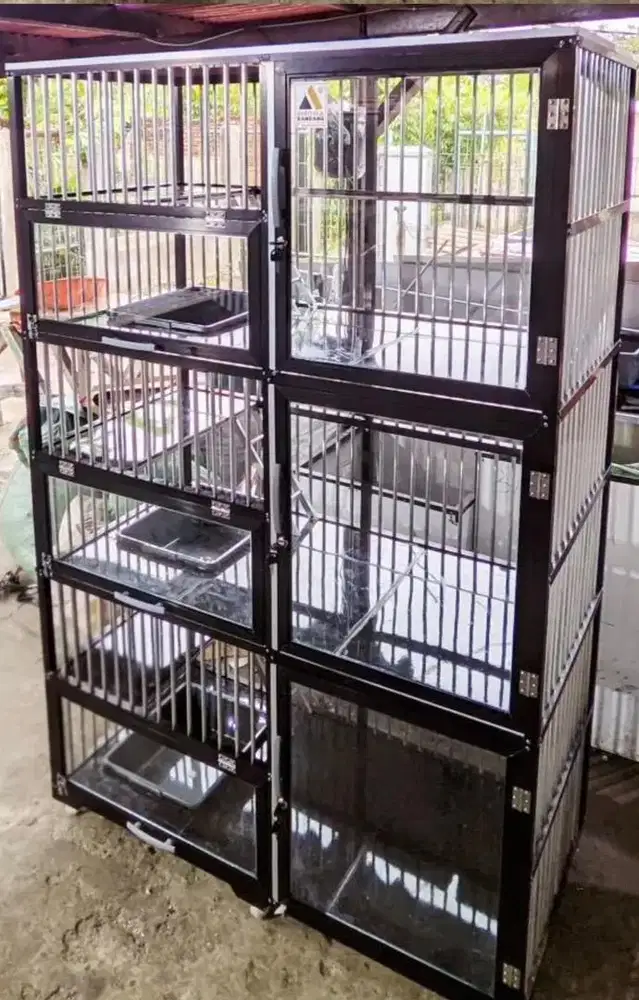 Kandang Kucing Aluminium 3 Tingkat
