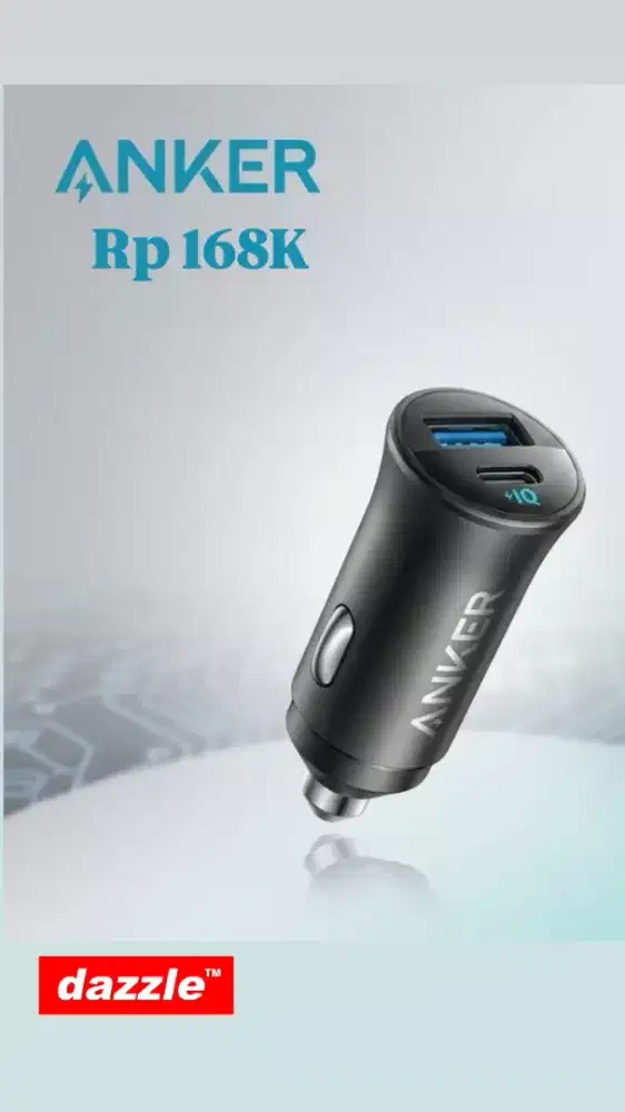 Saver anker car charger 30w 2 port black