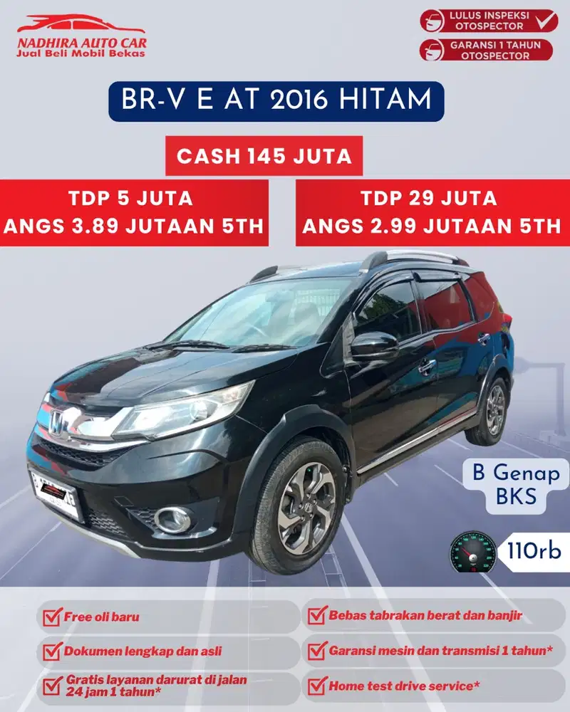 DP 5 Juta BRV E AT 2016 Hitam