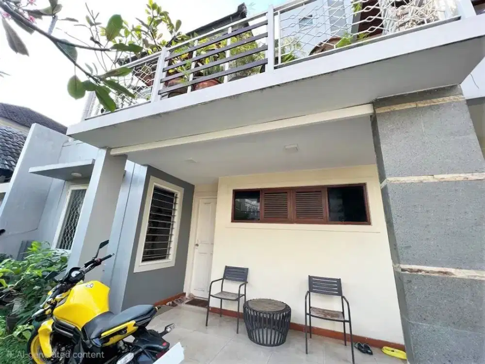 Rumah Hadap Selatan 2 Lantai dengan Balkon dan Taman di Ciputat Tangsel