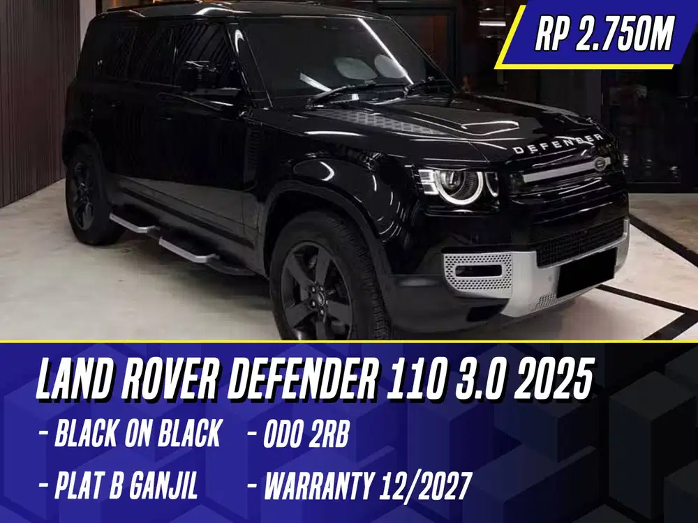 Land Rover Defender 110 3.0 S P400 2025 NIK 2023 Black Hitam 4 Door