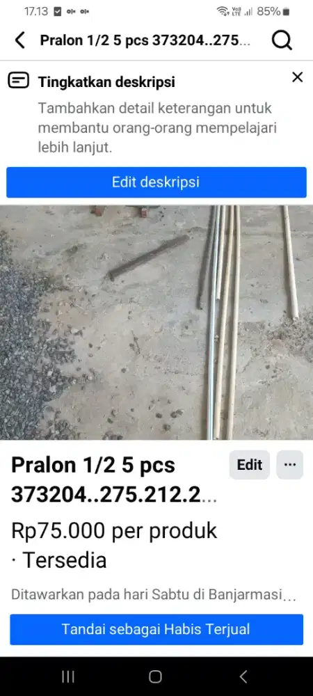 Pralon 1/2 5 pcs size =397.212.204.275.372