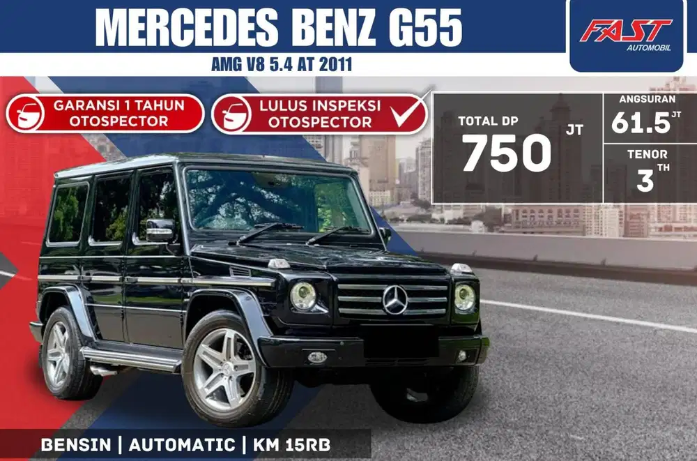 MERCEDES BENZ G 55 AMG V8 ANTIK 2011 LOW KM.15RB & PAJAK PANJANG