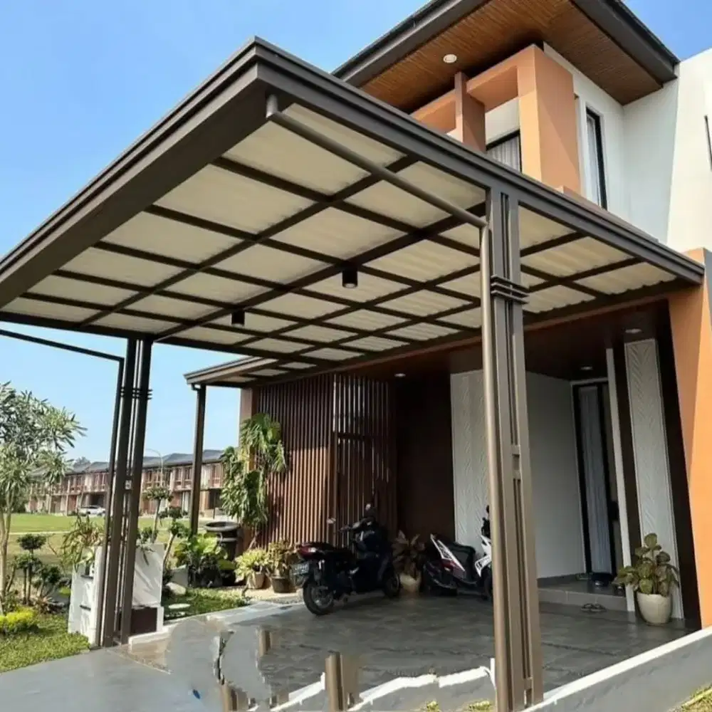 Kanopi atap alderon dobel layar