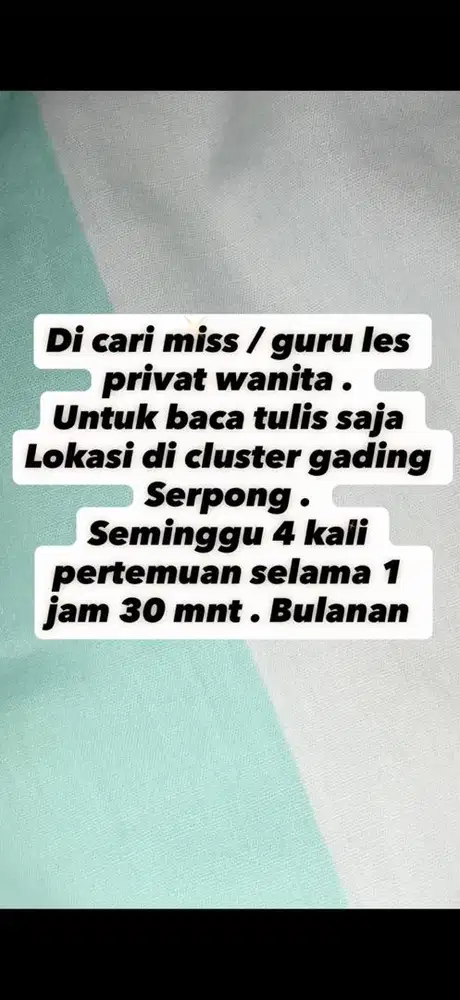 Cari guru les privat lokasi GS