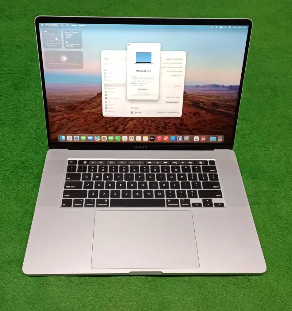Apple MacBook Pro 2019 16inch i7 16/512 Silver Touchbar Dual VGA Murah