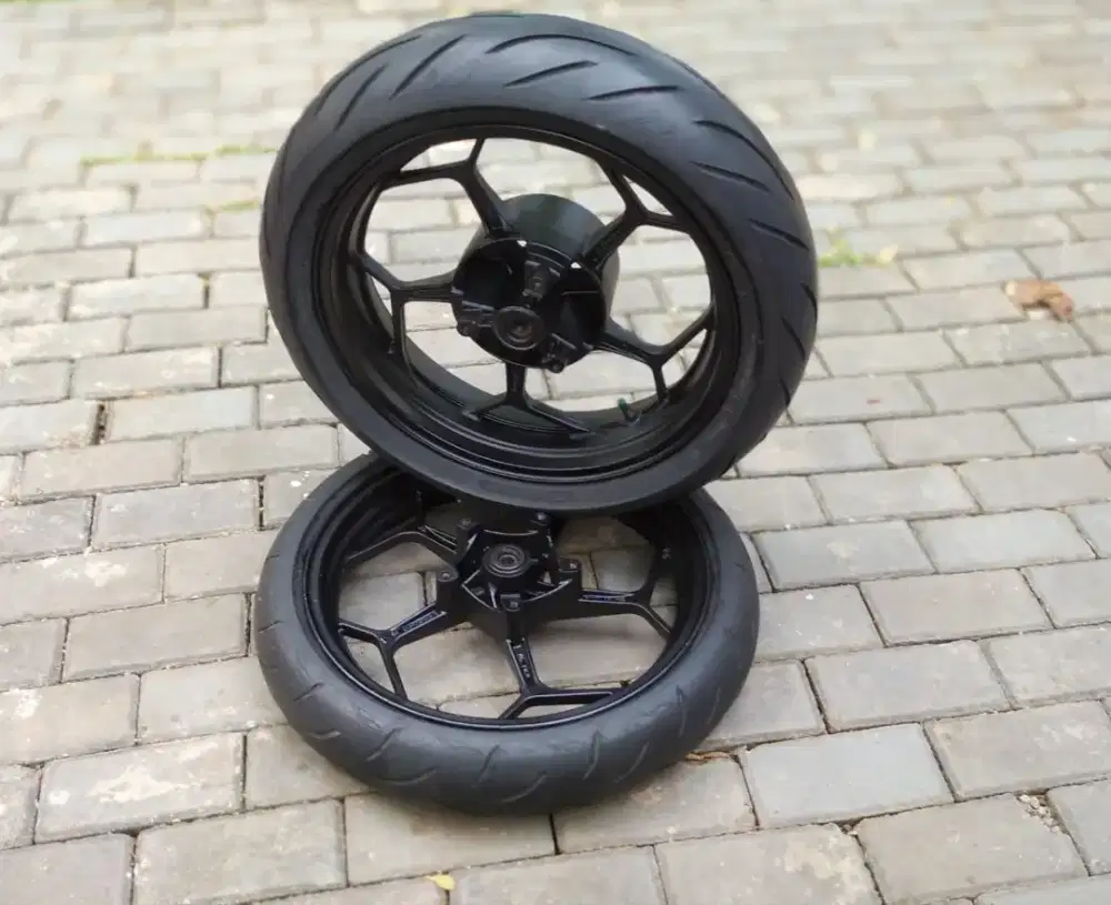Velg ninja 250 ori copotan bonus ban Bridgestone s21 depan blakang
