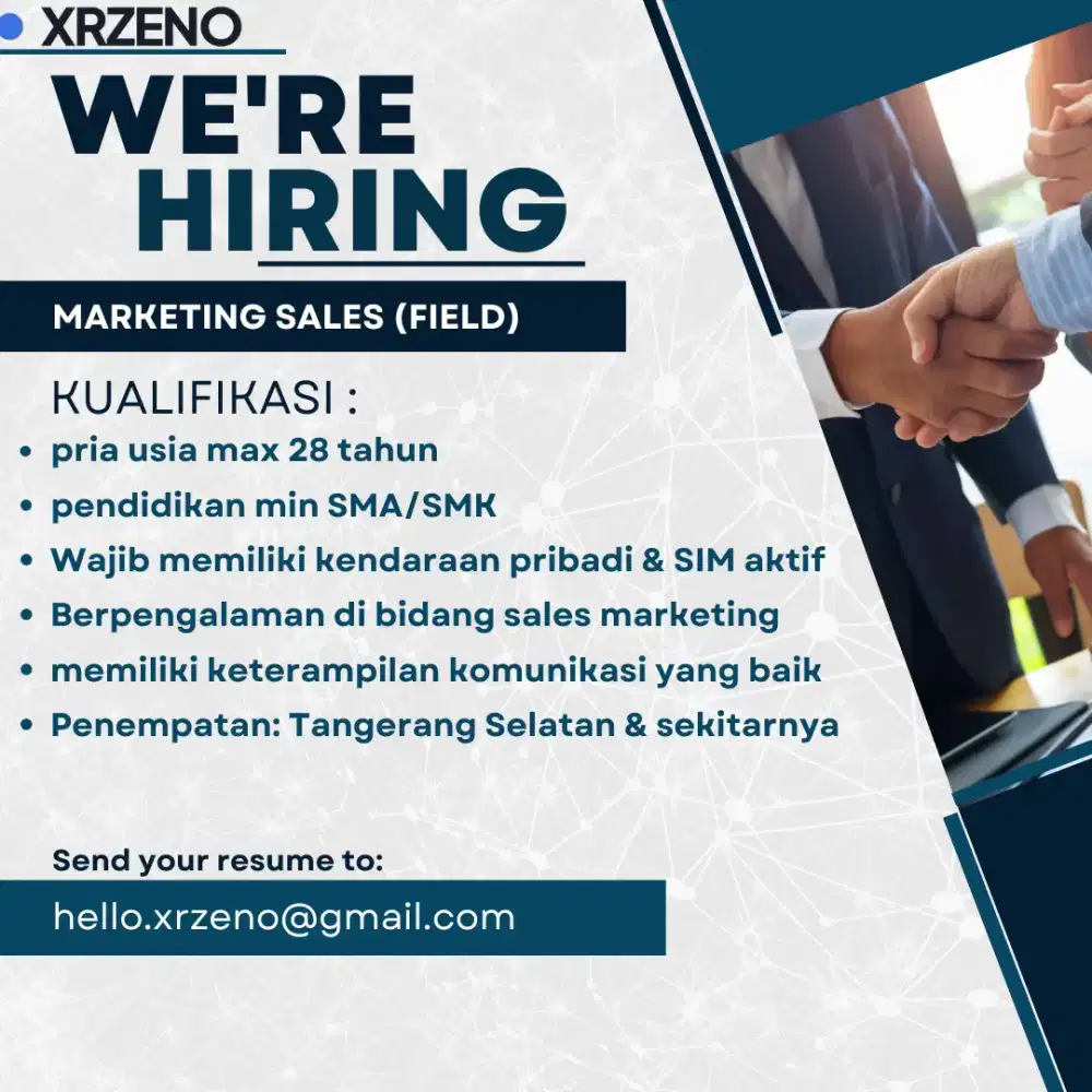 Lowongan perkerjaan marketing sales field