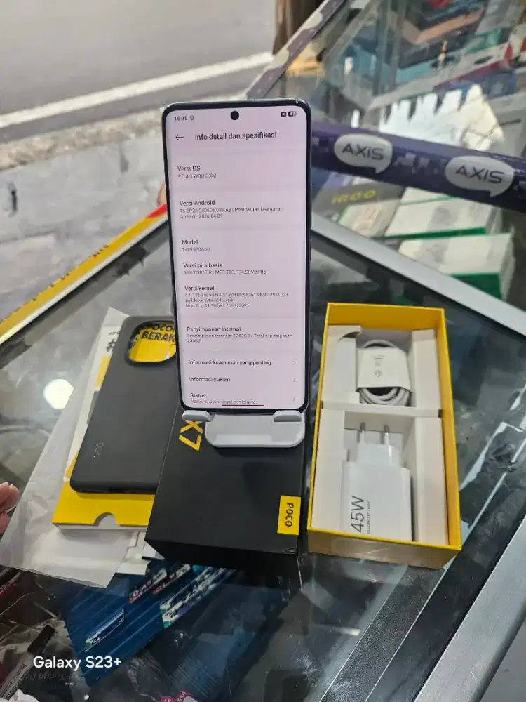 Poco x7 5G 8/256 fullset garansi resmi