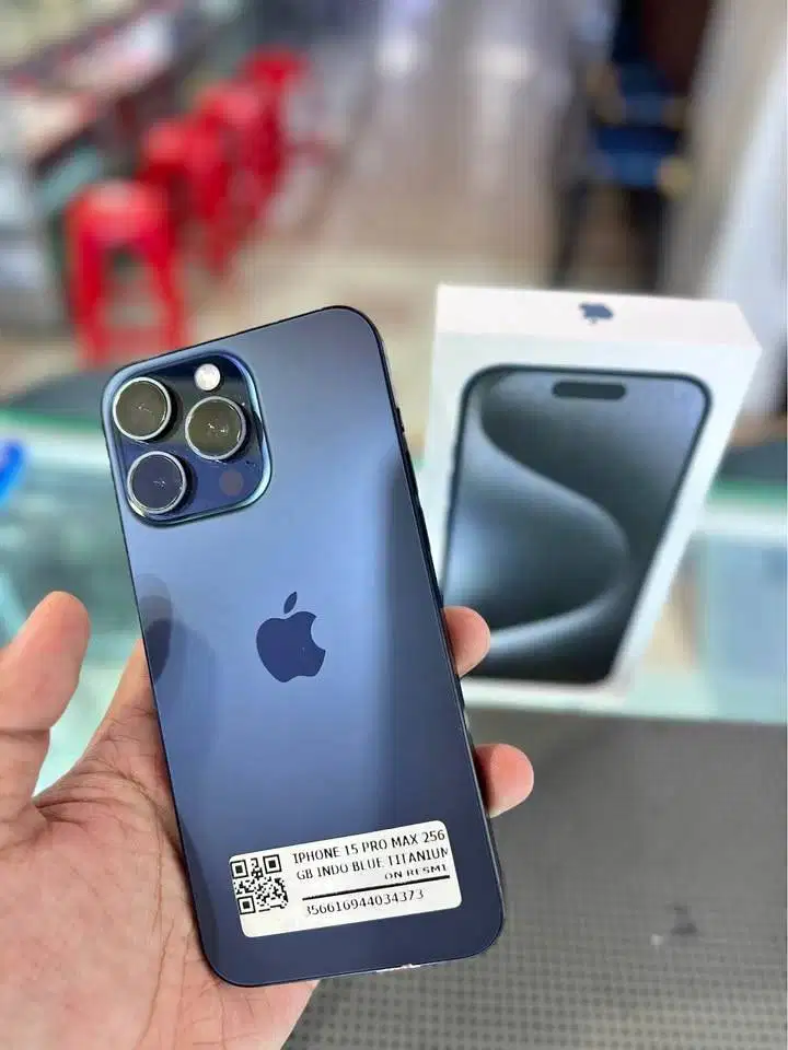 Iphone 15 Promax 256 GB IBOX (Blue Titanium) Fullset Muluss Jossjiss