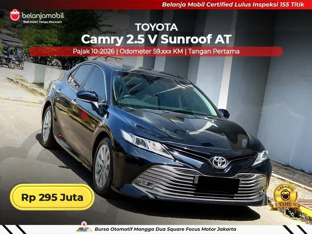 [ GARANSI 5TH ] Toyota Camry 2.5 V Sunroof AT 2020/2021