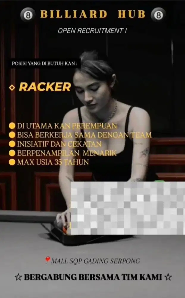 Racker Billiard Hub Gading Serpong