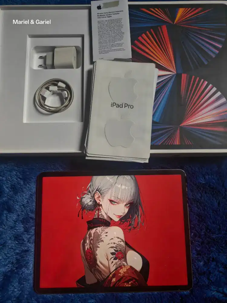 iPad Pro M1 iBox 12.9 inch 128gb Wifi Gen 5 Fullset Original Second