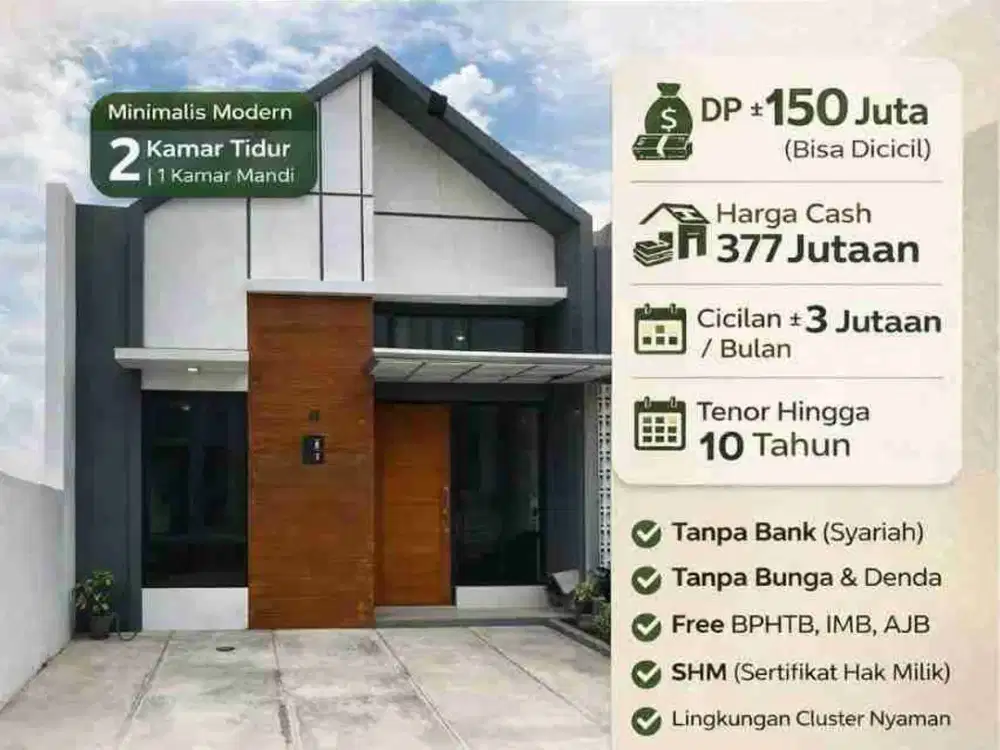 Jula Rumah Baru Cluster Di Cileunyi kulon Bandung Timur Murah, Dekat Tol Bisa KPR Syariah