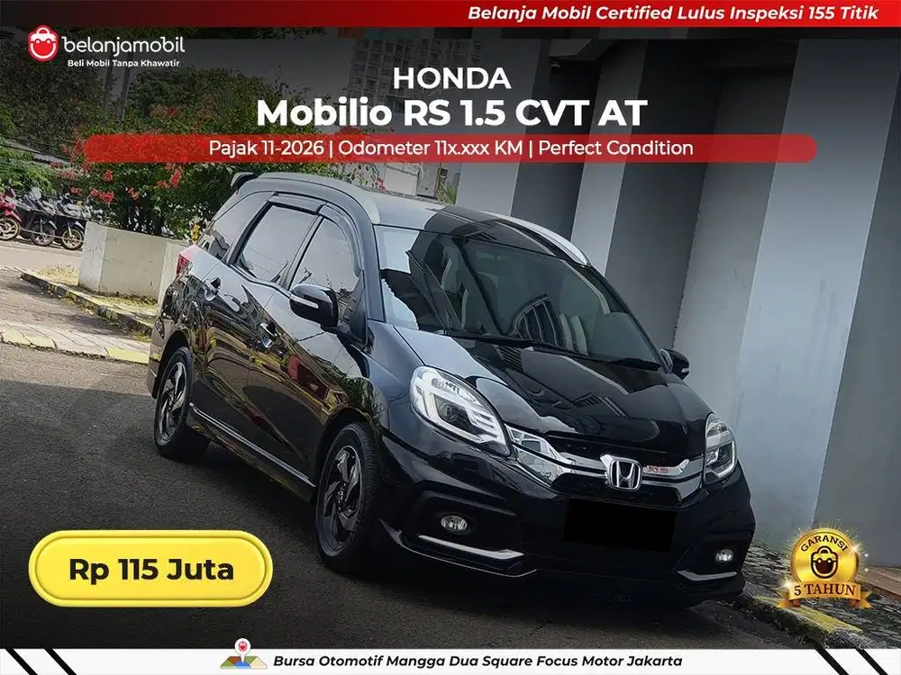 [ GARANSI 5TH ] Honda Mobilio RS 1.5 CVT AT 2015/2016