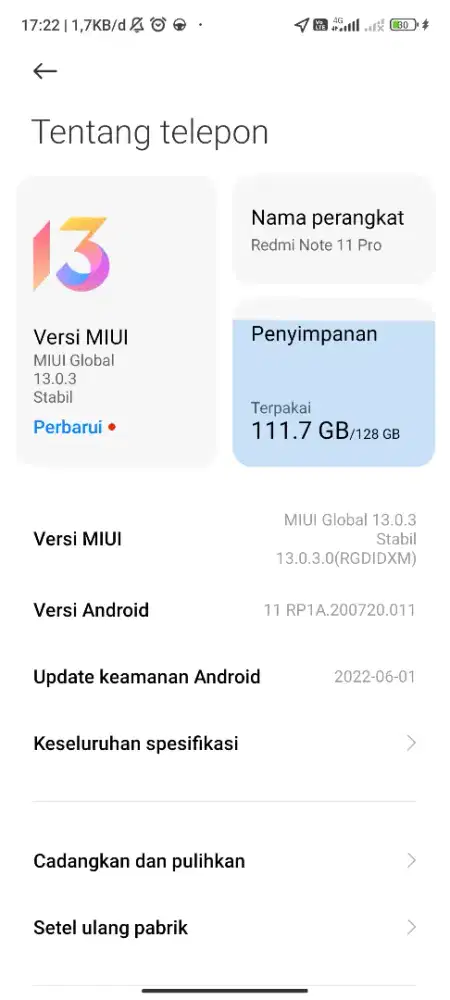 Redmi note 11 pro 8/128 full set