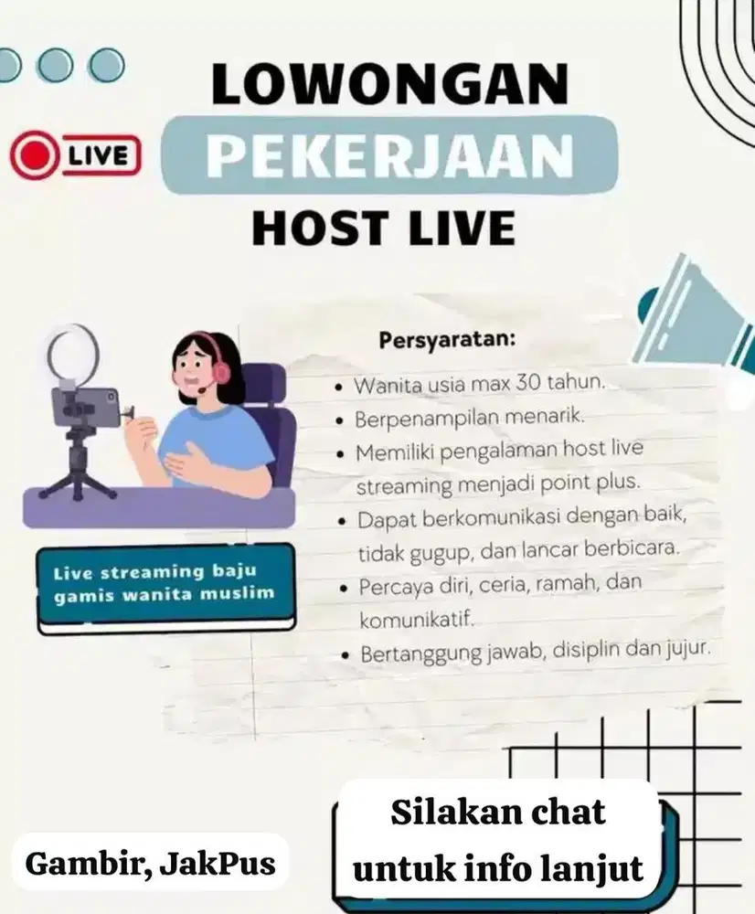 Admin Host Live Streaming Gamis Wanita