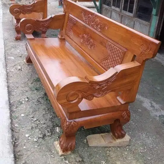 jual bangku kayu jati asli