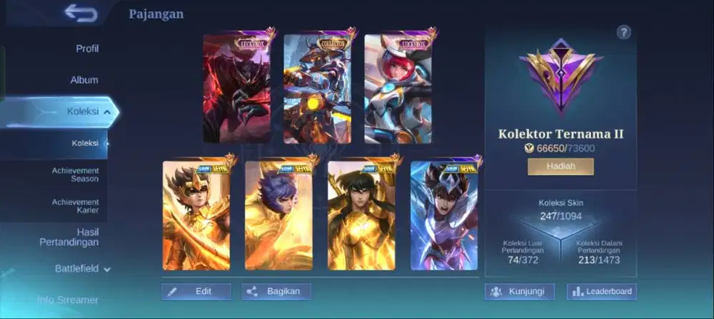 jual akun ml imortal