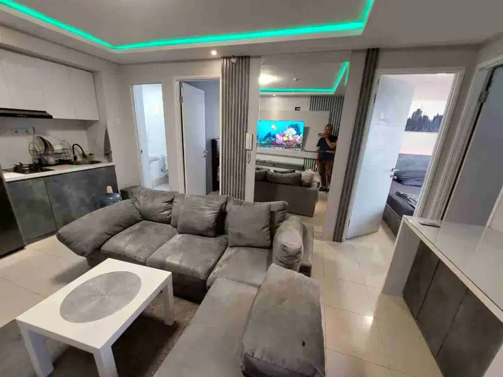 Sewa 3BR Furnished apartemen Bassura City tower Edelweiss interior mantap