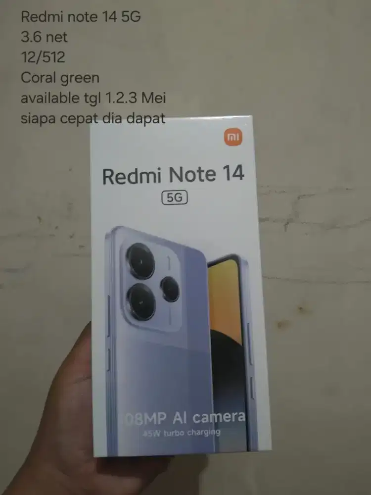 Redmi note 14 5G 12/512 tertinggi