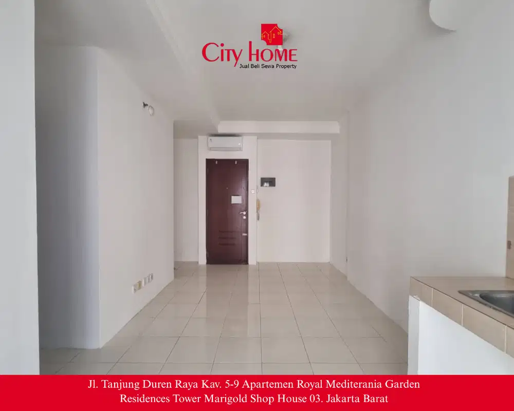 Disewakan Murah Apartemen 2BR Unfurnished Luas 42m2, Jakarta Barat