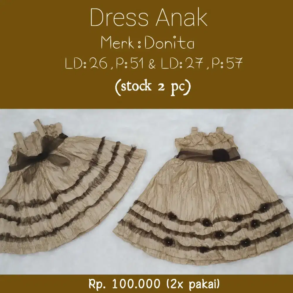 Baju pesta anak perempuan merk Donita