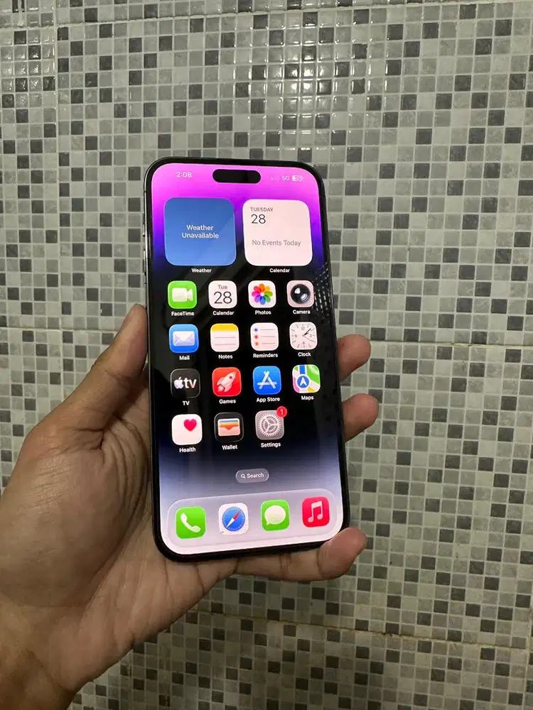 IPhone 14 Pro max 128 Gb deep purple Resmi Bea cukai Mulus .