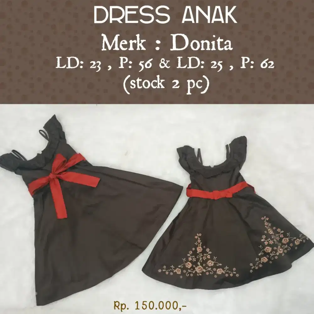 Baju pesta anakmperempuan merk Donita
