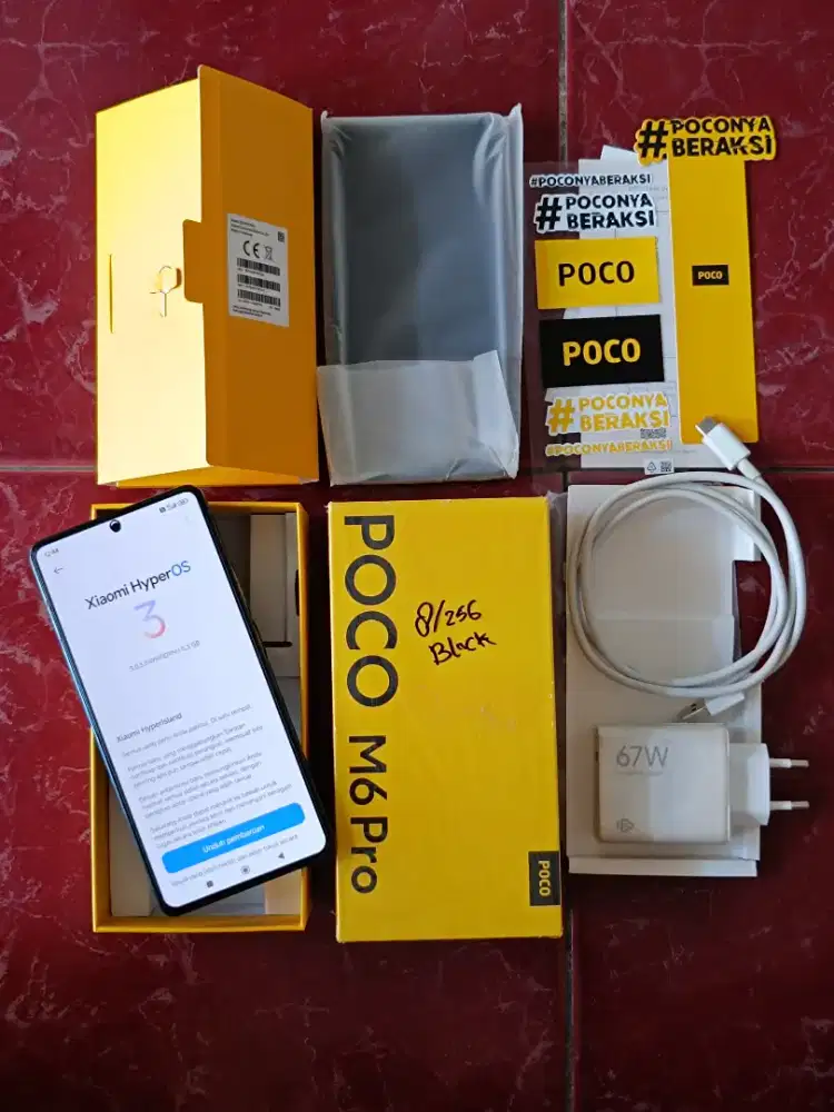 Poco M6 Pro Black 8/256 Garansi Xiaomi Indonesia