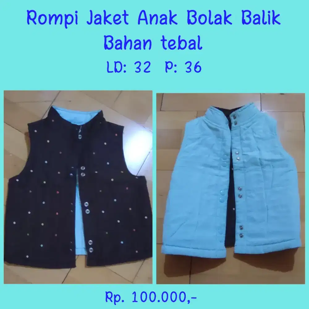 Jaket parasut tebal anak