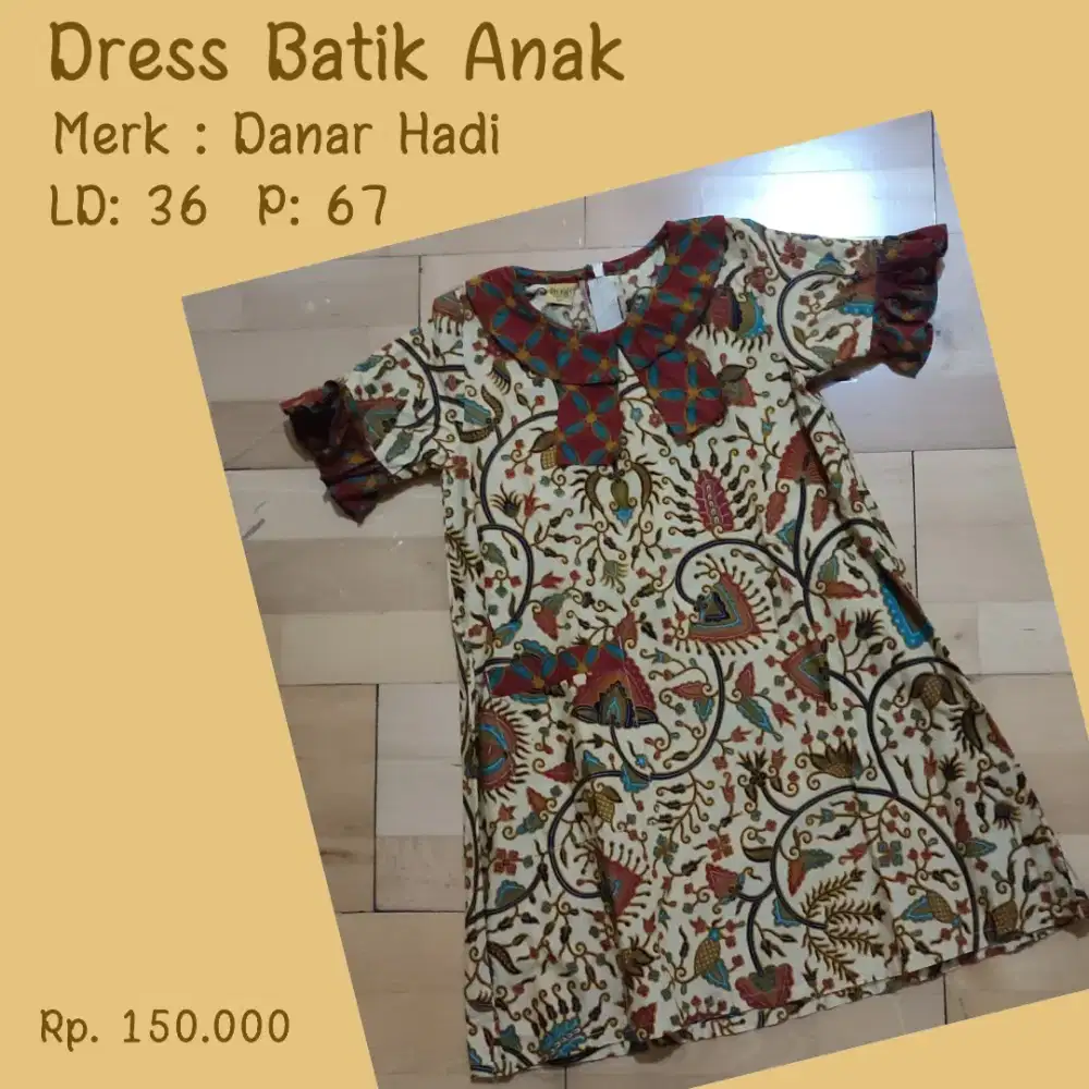 Dress batik anak perempuan