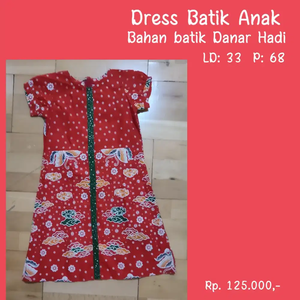 Dress batik anak perempuan