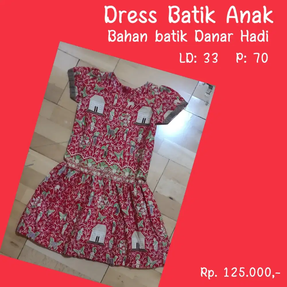 Dress batik anak perempuan